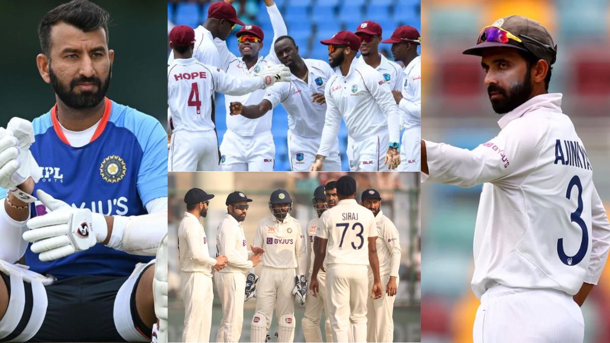 Surprise debut of 4 new young players, Rahane-Pujara returned, 15-member Team India announced for 2 tests against West Indies!