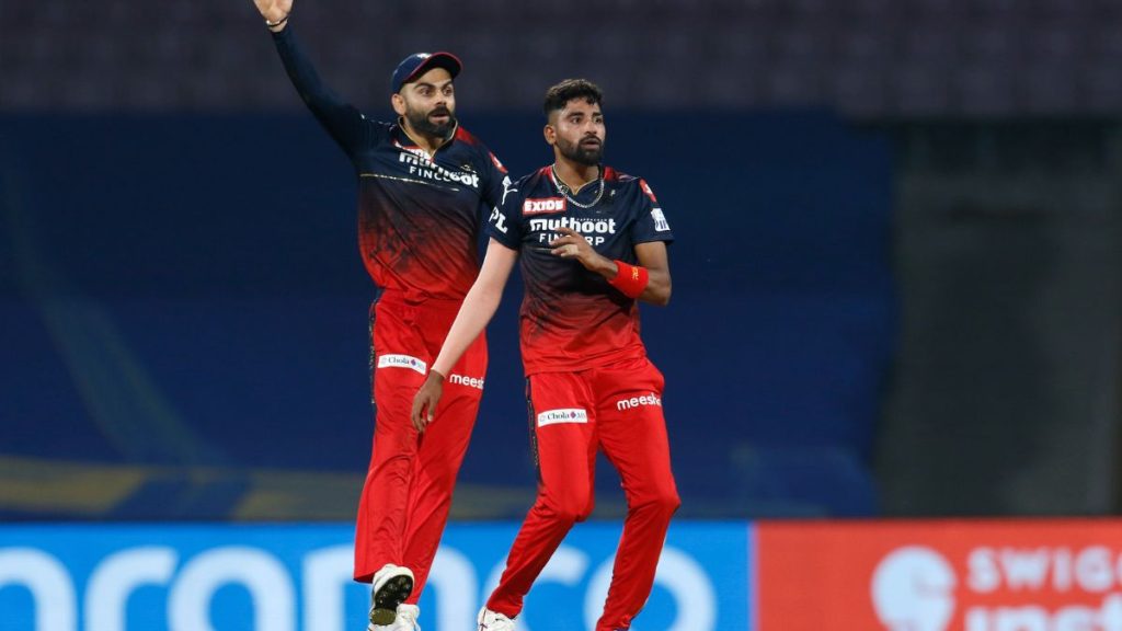 Virat Kohli and Mohammed Siraj