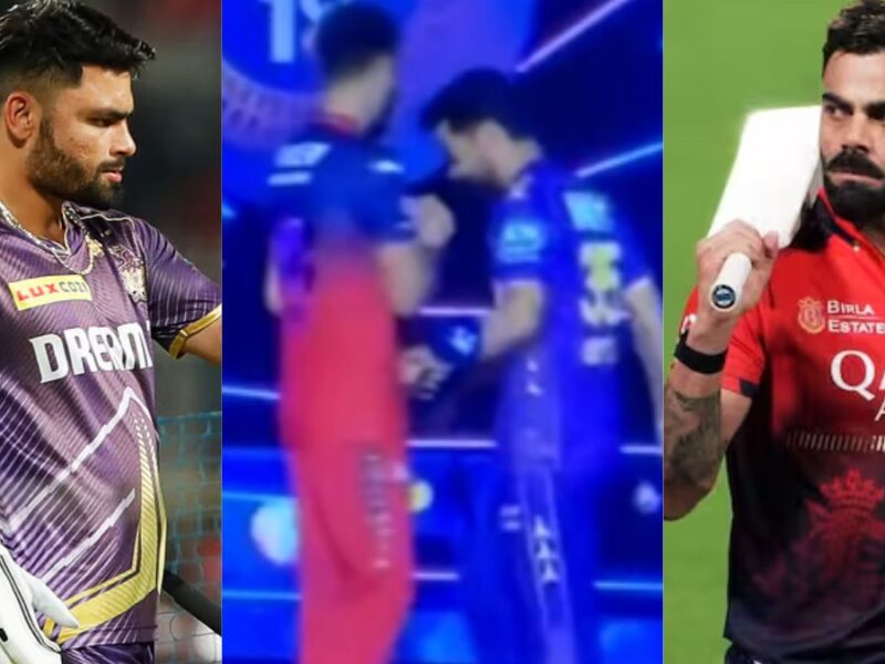 Rinku Singh's pride of success is getting out of control, he insulted Kohli on camera during KKR vs RCB match