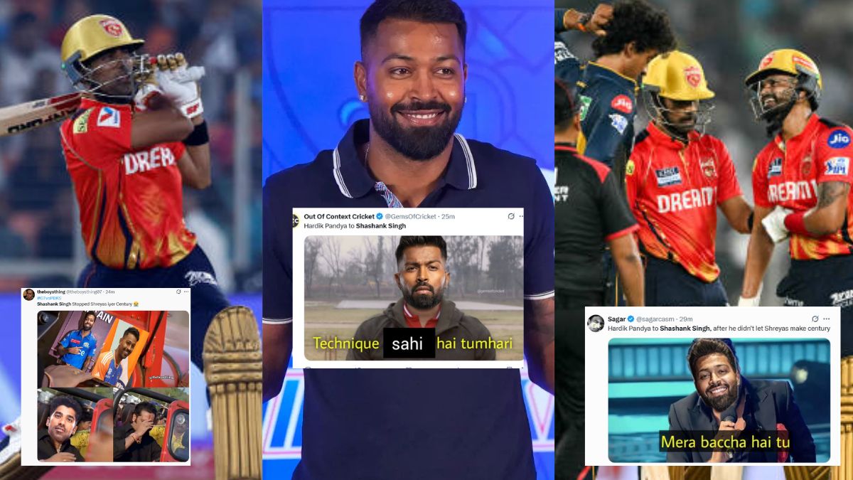 'You are my child...', Iyer was able to score 97 runs because of Shashank Singh, then fans made funny memes calling him another Hardik