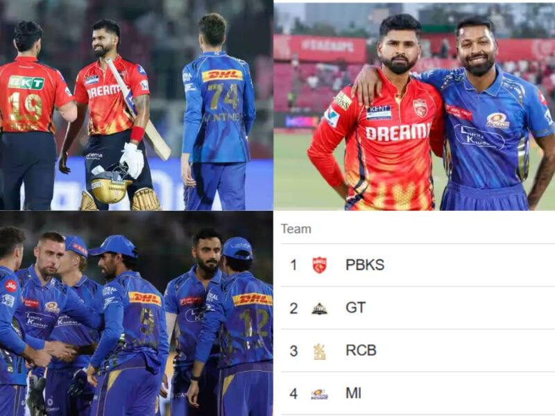 IPL 2025 POINTS TABLE: Punjab became number 1, while Mumbai Indians were out, the picture of playoff is clear