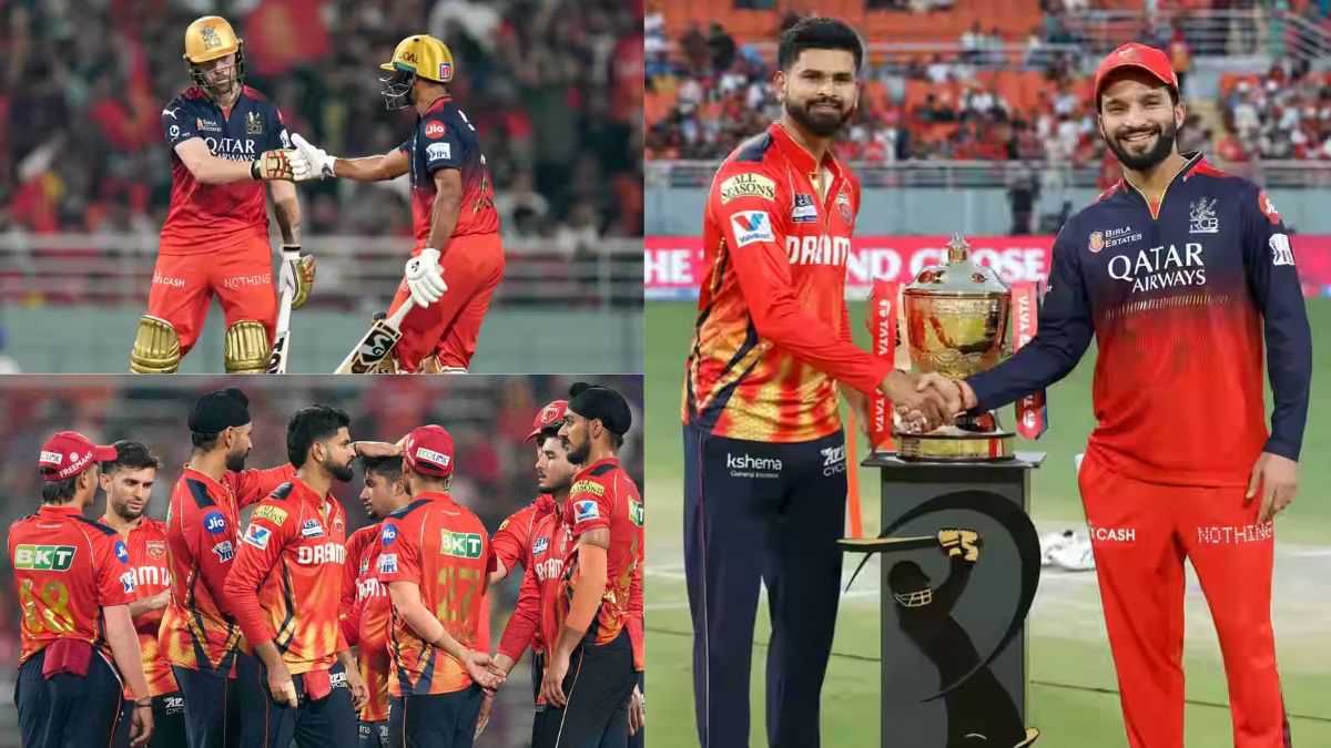 PBKS vs RCB MATCH HIGHLIGHTS: 40 overs game finished in 145 balls, Punjab out due to Iyer's mistake, Bangalore in the final with 8 wickets win