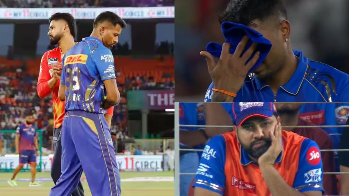 PBKS vs MI: Mumbai Indians were out of the race for the final, then Hardik-Rohit cried bitterly, video went viral