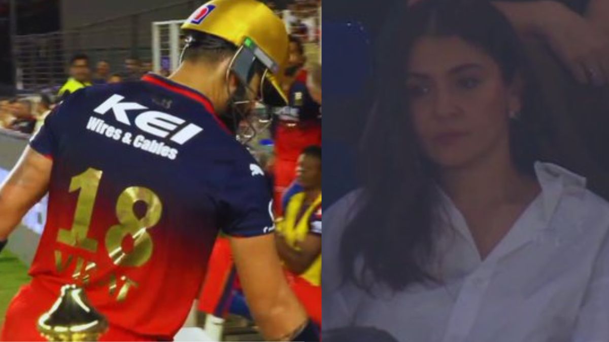 RCB vs PBKS: When Virat Kohli got out on 43 runs in the final, Anushka Sharma's face turned red with anger, video goes viral
