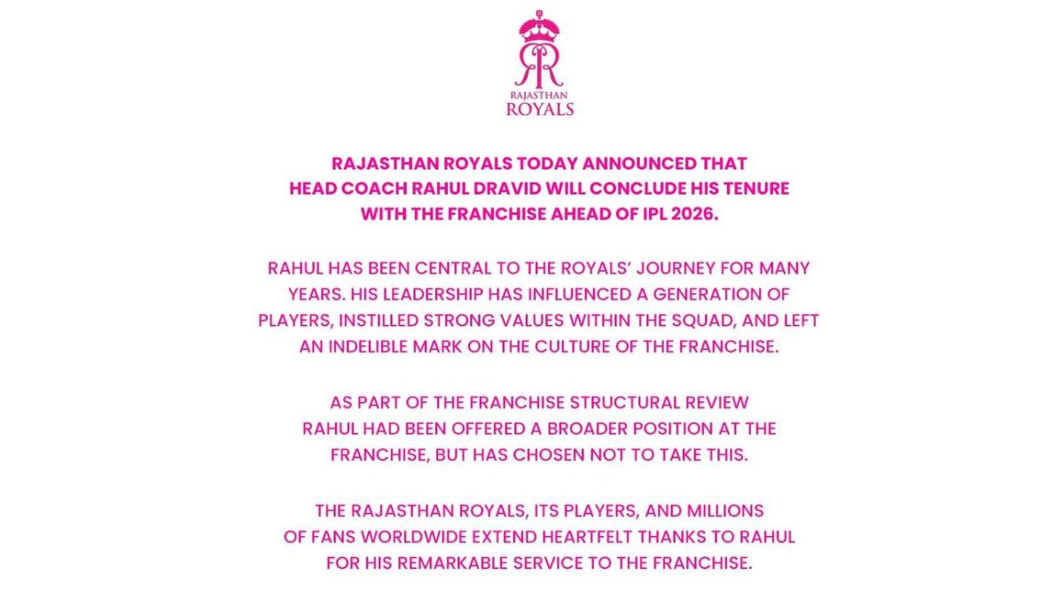 Rahul Dravid ने Rajasthan Royals के कोच पद से दिया इस्तीफा, अब ये दिग्गज बनेगा Sanju की टीम का नया हेड COACH 1
