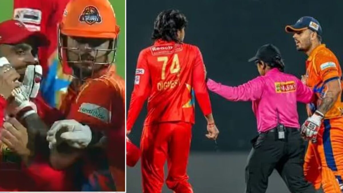 Nitish Rana और दिग्वेश राठी में हुई एक बार फिर झड़प, साथी खिलाड़ियों ने छुड़ाई लड़ाई