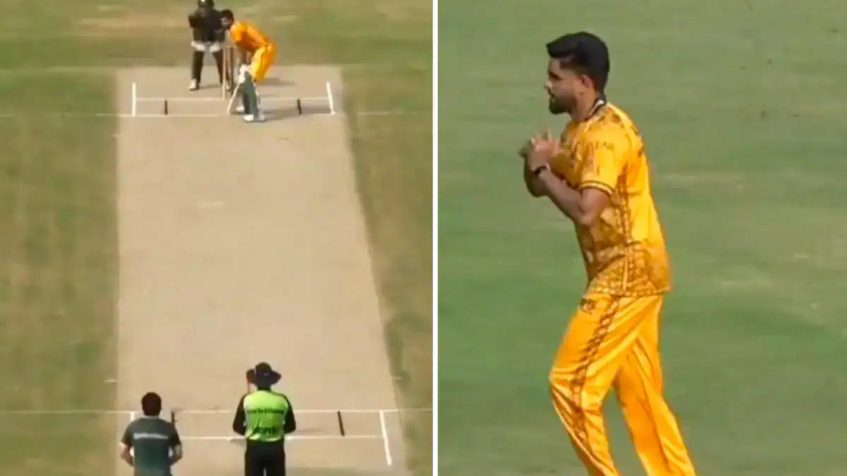 अब प्रदर्शनी मैच में भी नहीं चल रहा Babar Azam का बल्ला, हो गए क्लीन बोल्ड, वीडियो वायरल 1