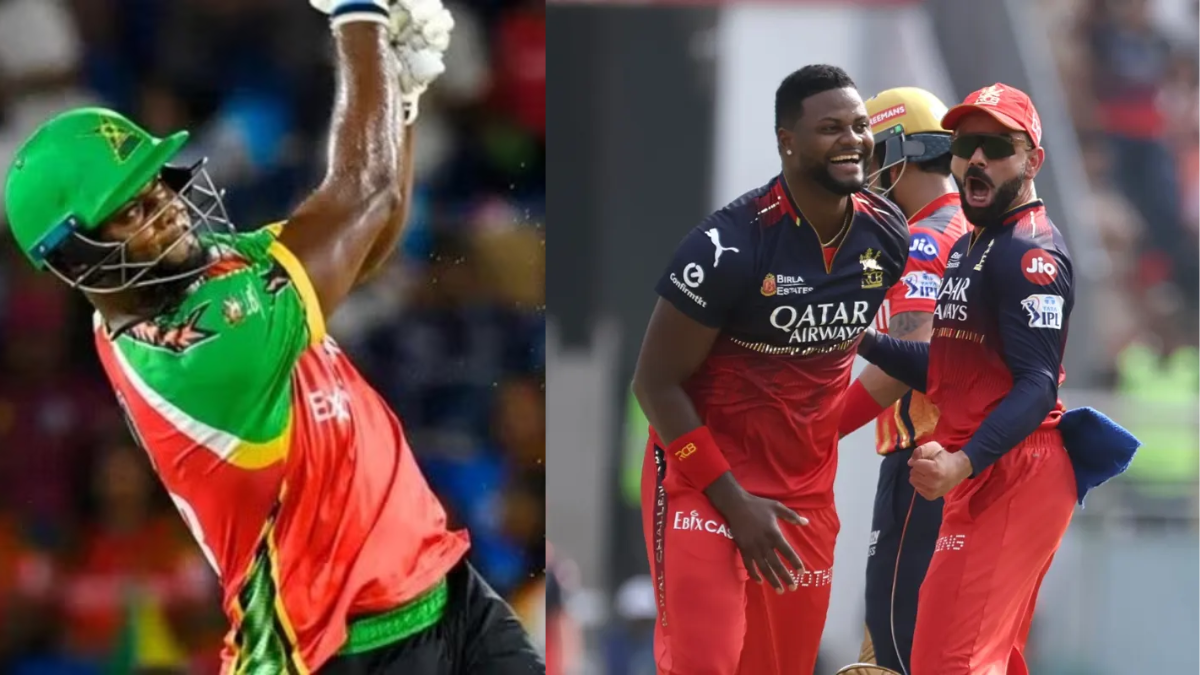RCB's Romario Shepherd created a storm in CPL, created havoc by hitting 7 sixes and 3 fours simultaneously.