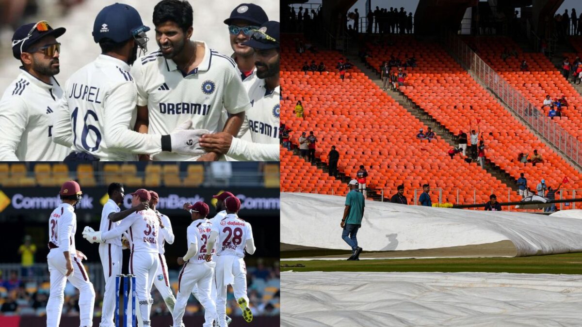 India vs West Indies, 1st Test, WEATHER REPORT: अहमदाबाद टेस्ट में बारिश का खलल पड़ना तय, जानें पाँचों दिन के मौसम का हाल