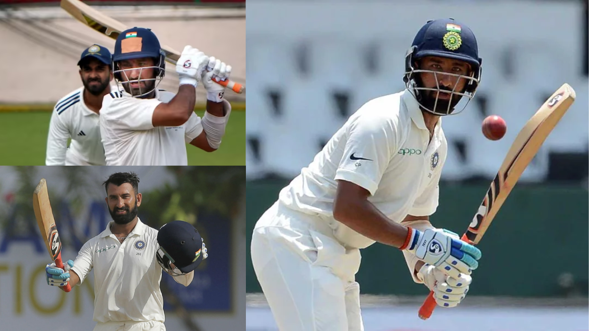 Cheteshwar Pujara, who came to play Ranji, caught fire, set a new milestone by innings of 352 runs.