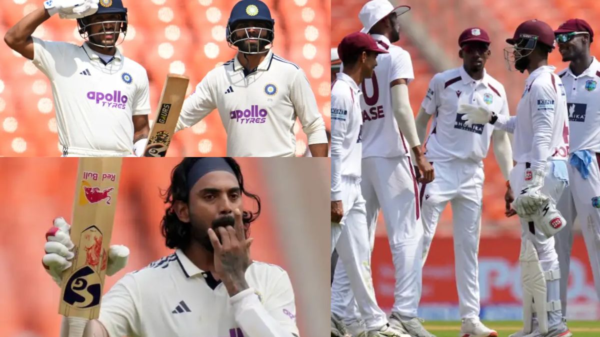 8 sixes, 45 fours, Indian batsmen in full swing on day two, smashing hundreds and half-centuries, West Indies on the verge of defeat.