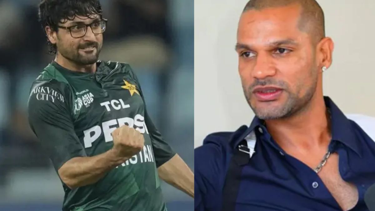 "I'll break Dhawan's head...." Abrar Ahmed got into a scuffle and threatened to break Gabbar's head.