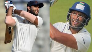 6,6,6,6,6,6,6,6... A rain of sixes! Shivam Dubey's T20 style in Ranji Trophy, smashing the fastest century in just a few balls.