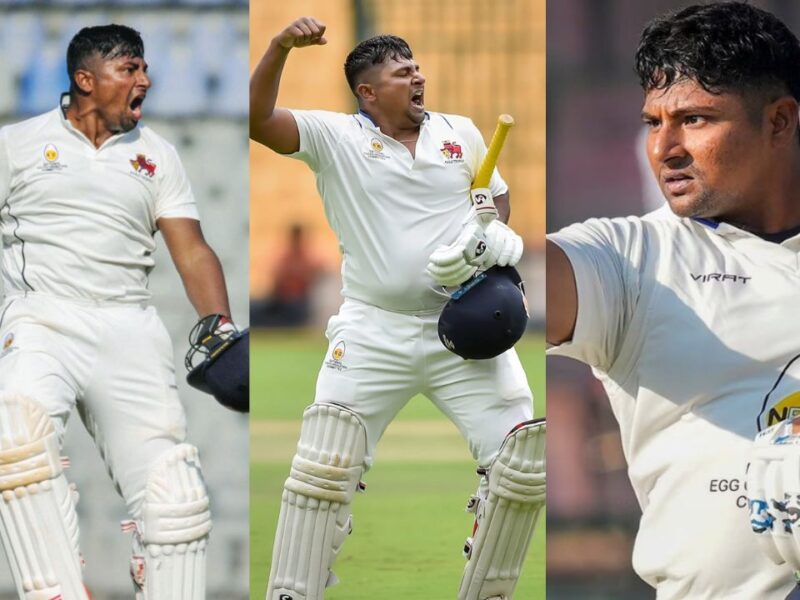 6,6,6,6,6,6..... 30 चौके 8 छक्के, रणजी में सरफराज खान की सुनामी, ठोक डाला तिहरा शतक 3 6,6,6,6,6,6….. 30 चौके 8 छक्के, रणजी में सरफराज खान की सुनामी, ठोक डाला तिहरा शतक