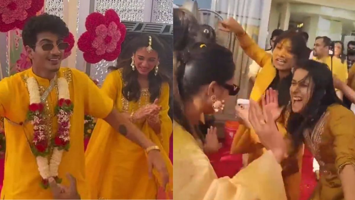 Smriti Mandhana applied turmeric, wedding rituals began, women cricketers dressed up and danced, pictures went viral