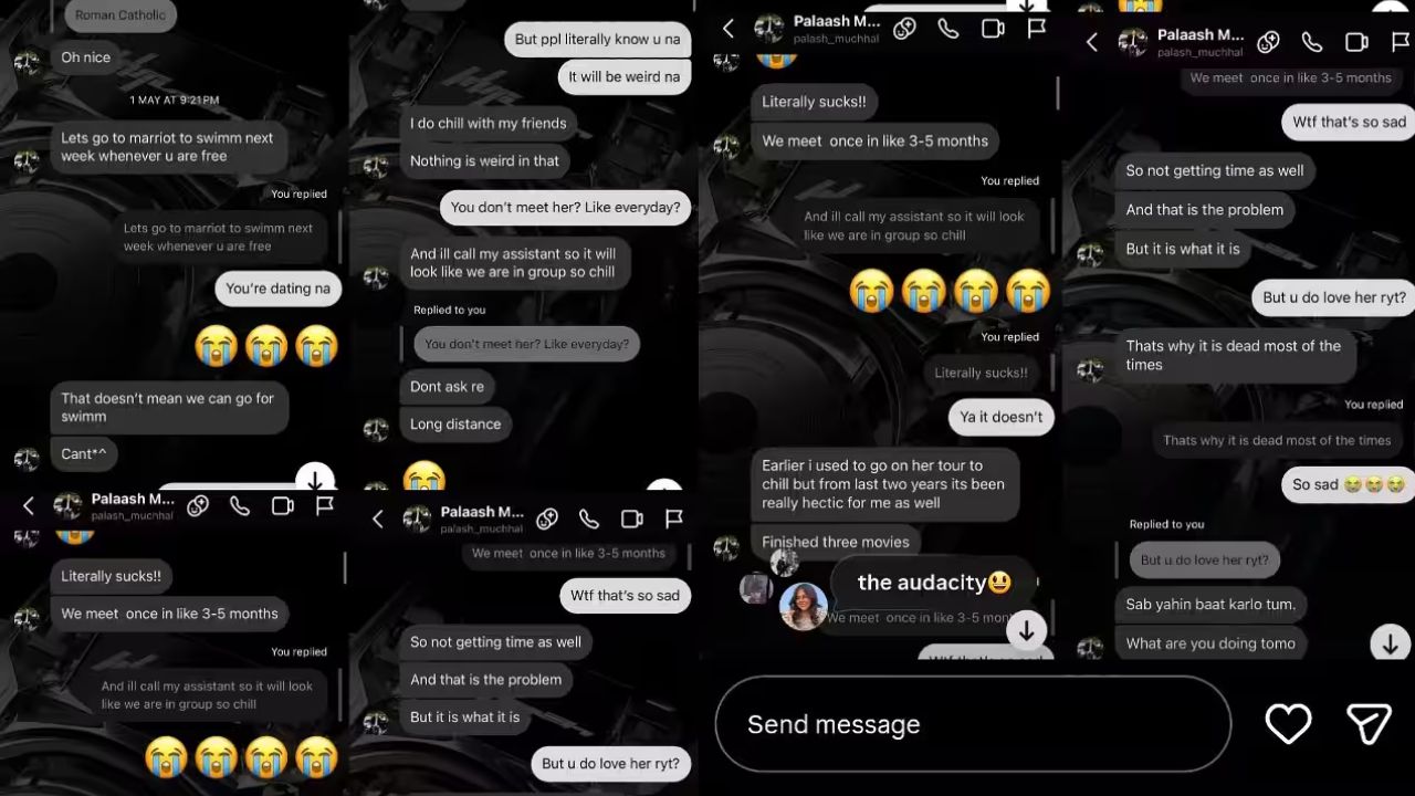 Smriti Mandhana को चीट कर रहे थे पलाश मुच्छल, दूसरी लड़कियों के साथ रोमांटिक चैट हुई लीक 