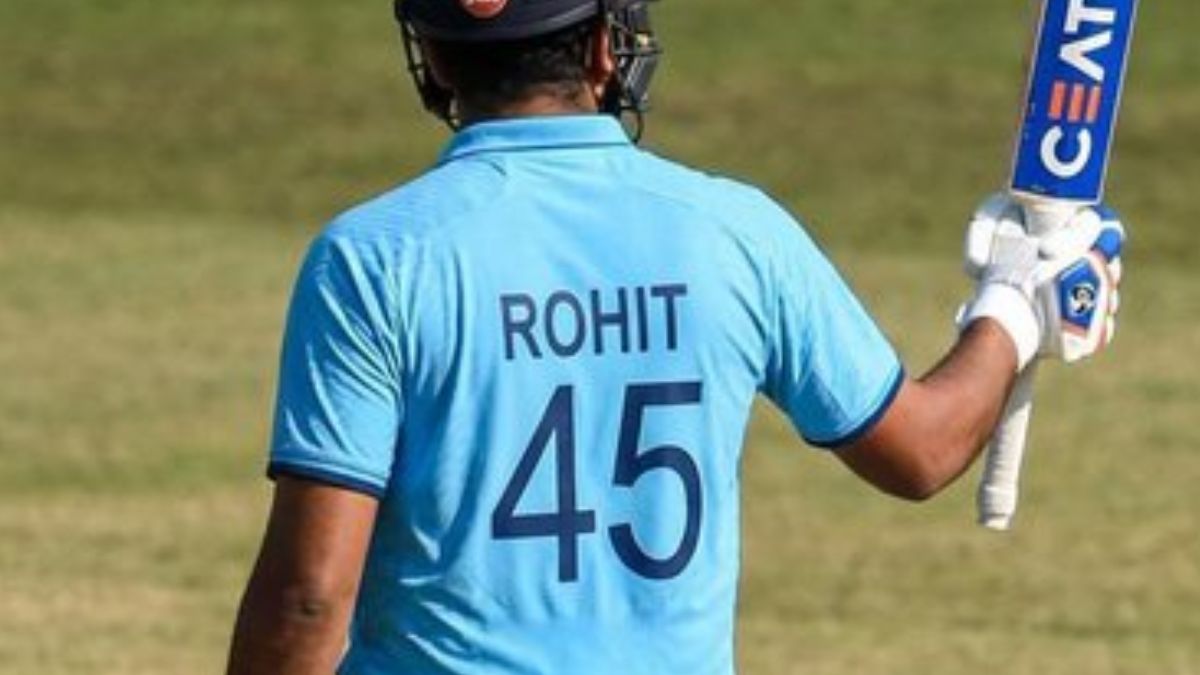 Rohit Sharma shines in the Vijay Hazare Trophy match, playing a blistering innings of 155 runs off just 94 balls, hitting 9 sixes and 18 fours