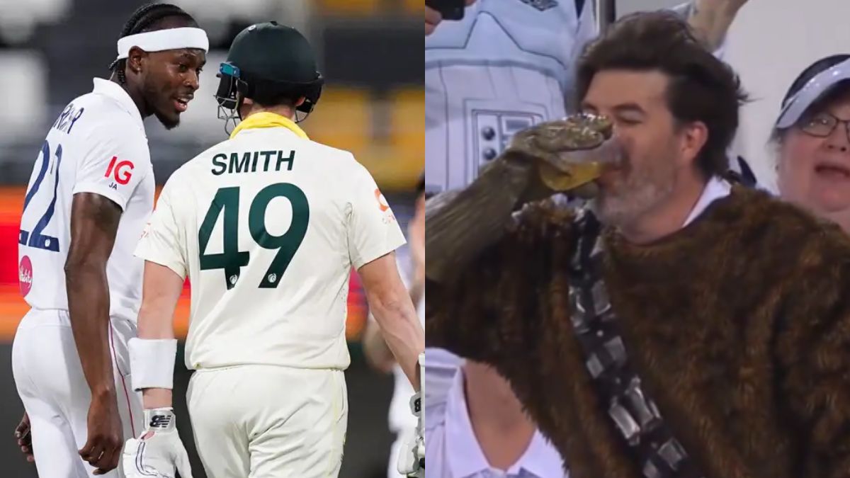 England supporter's shameful act during the second Ashes Test, drinks beer in the stadium