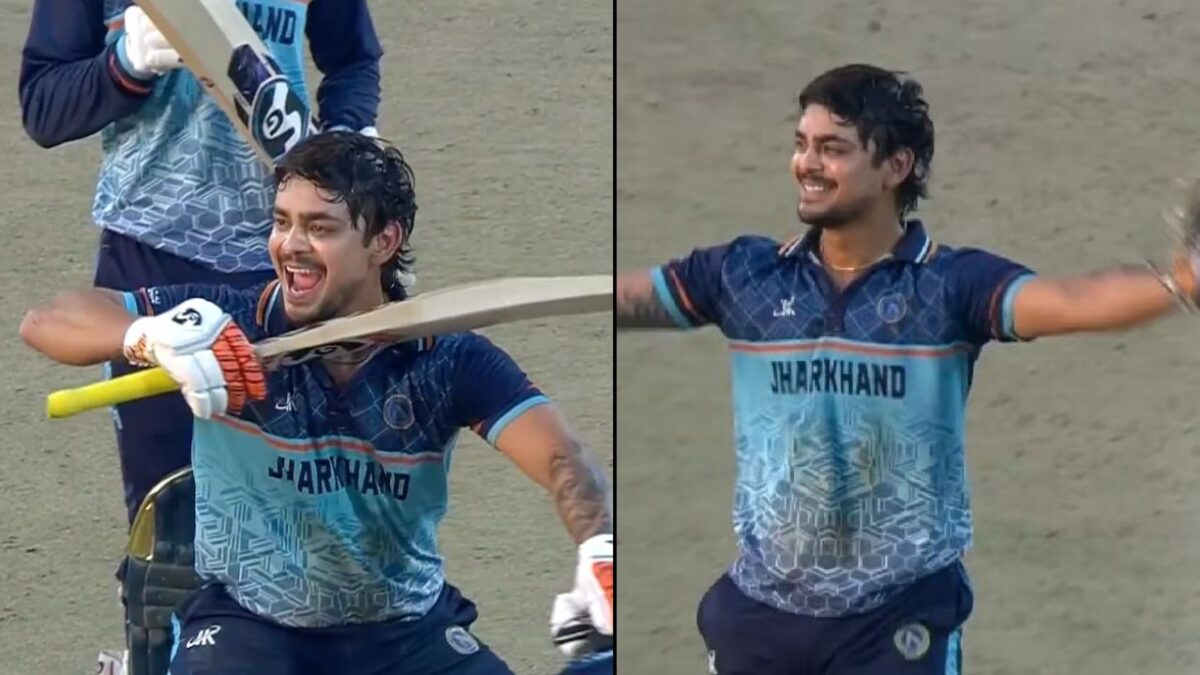 6,6,6,6,6,6,6.... Ishan Kishan का बल्ला विजय हजारे में भी बोला, मात्र 33 गेंदों पर जड़ा शतक, ठोक डाले कुल इतने रन