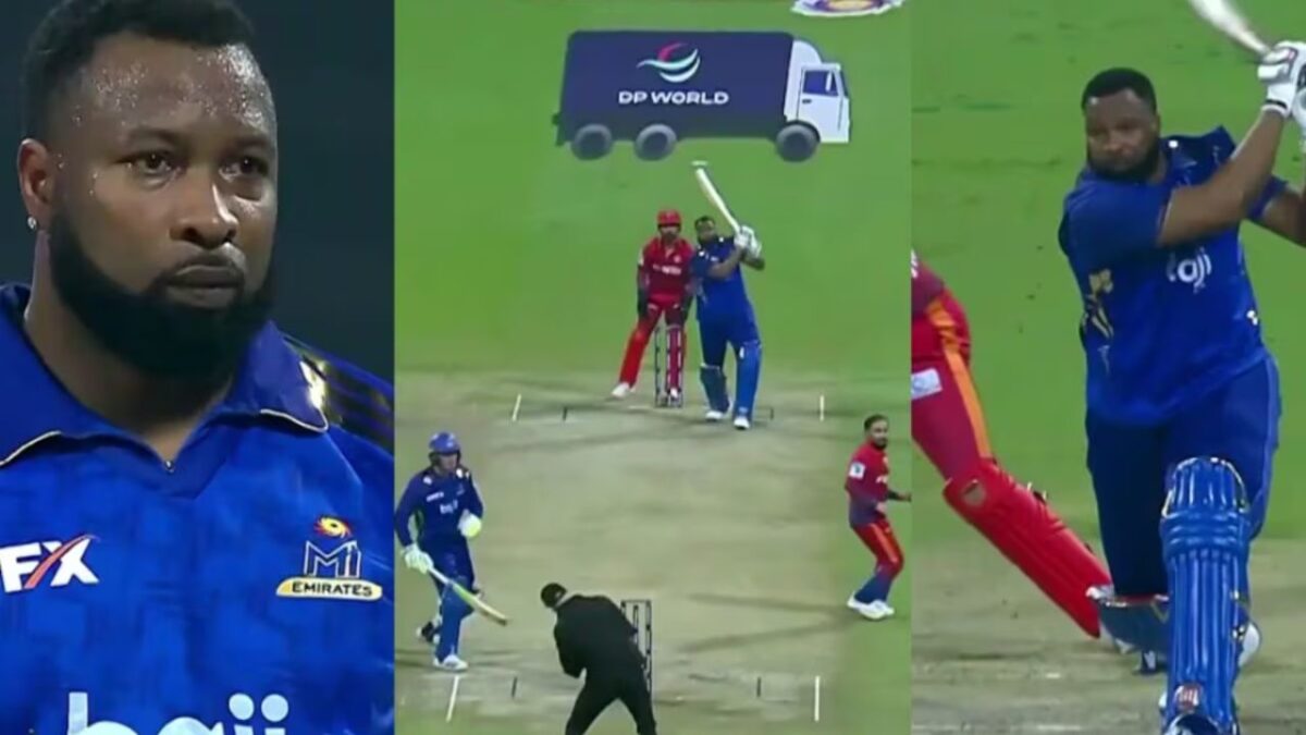 6,4,2,6,6,6.... Kieron Pollard ने ILT20 में दिखाया विध्वंसक रूप, एक ओवर में ही जड़े 30 रन, VIDEO वायरल