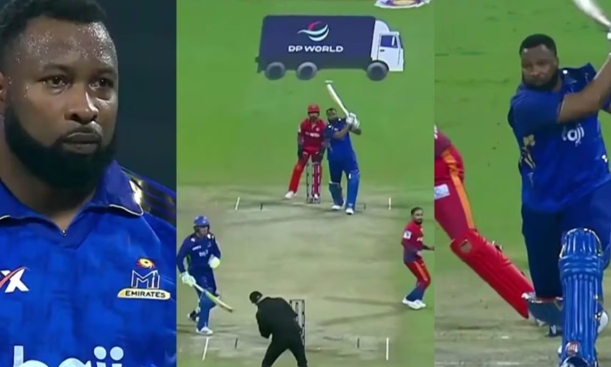 6,4,2,6,6,6.... Kieron Pollard ने ILT20 में दिखाया विध्वंसक रूप, एक ओवर में ही जड़े 30 रन, VIDEO वायरल