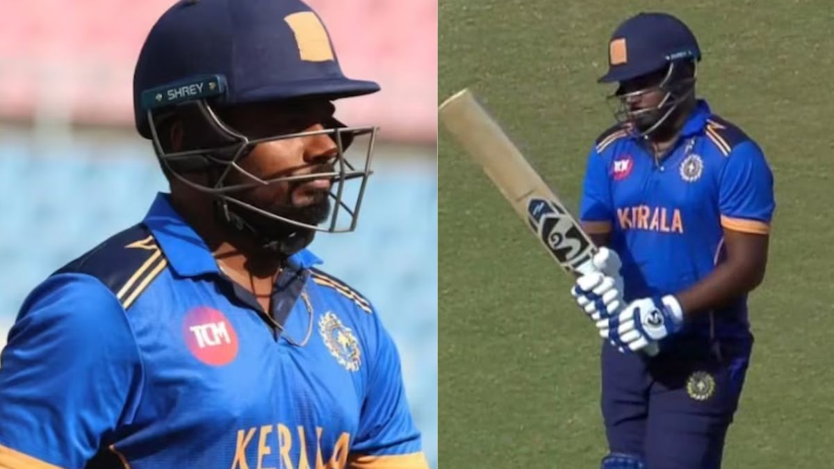 6,6,6,6,4,4,4,4.... Sanju Samson's bat blazed again in the Syed Mushtaq Trophy, playing a brilliant inning of 73 runs in 56 balls.