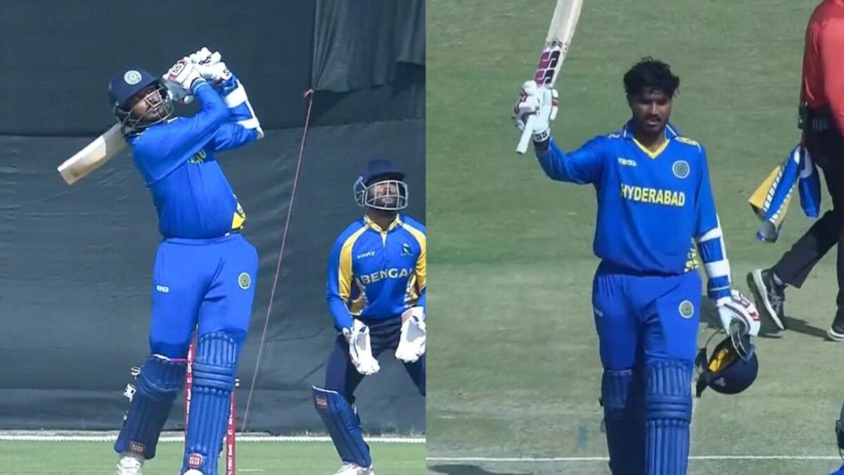 6,6,6,6,6,6,6... 12 चौके 13 छक्के, इस बल्लेबाज ने Vijay Hazare में मचाया कोहराम, ठोक डाला दोहरा शतक