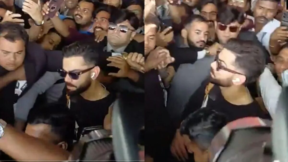 वडोदरा एयरपोर्ट पर बुरी तरह फंसे Virat Kohli, जैसे-तैसे बचकर निकले बाहर