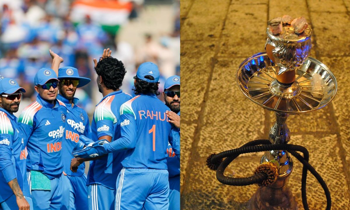 अलग लेवल पर पहुंचे क्रिकेट खिलाड़ियों के शौक, Drinks Break के दौरान पीते दिखे हुक्का