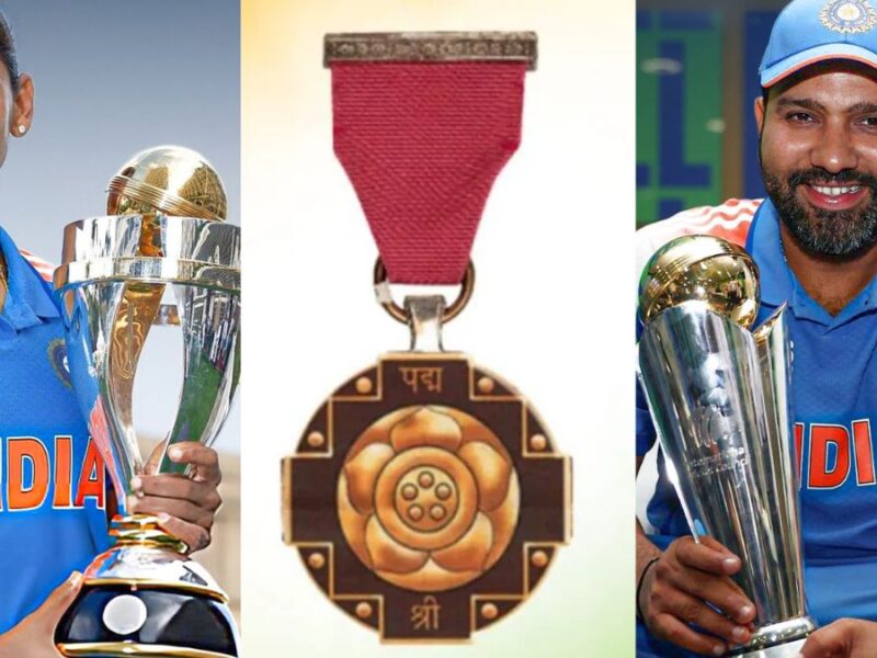 Rohit Sharma and Harmanpreet Kaur have received the Padma Shri award; so far, only these cricketers have been honored with this award.