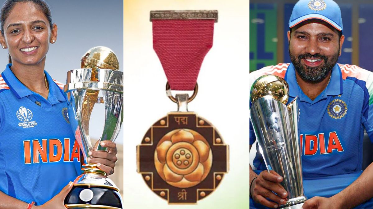 Rohit Sharma and Harmanpreet Kaur have received the Padma Shri award; so far, only these cricketers have been honored with this award.