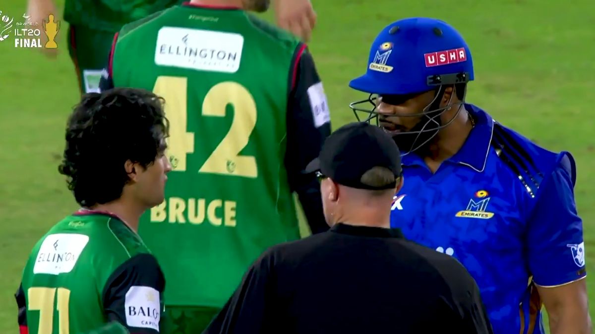 ILT20 के फाइनल के दौरान आपस में भिड़ गये पोलार्ड और नसीम शाह, दोनों के बीच हुई तगड़ी फाइट का VIDEO वायरल 2 Kieron Pollard and Naseem Shah Fight In ILT20