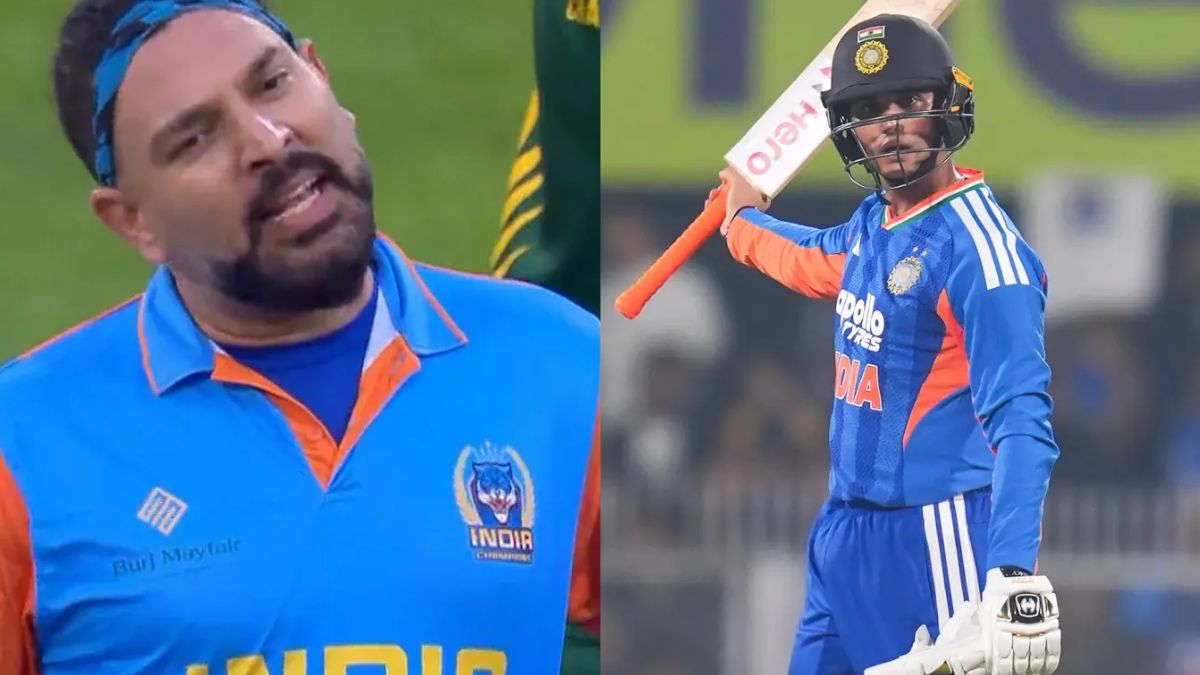 Abhishek Sharma scored a half-century in 14 balls, but Yuvraj Singh still gave him a lesson, challenging him to break his record.