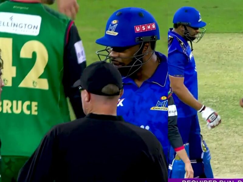 Kieron Pollard and Naseem Shah clashed during the ILT20 final, and a video of their heated altercation has gone viral.