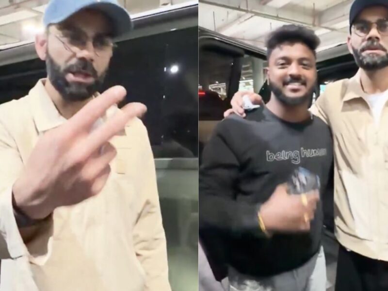 The world's luckiest fan, Virat Kohli himself invited him and got his photo clicked.