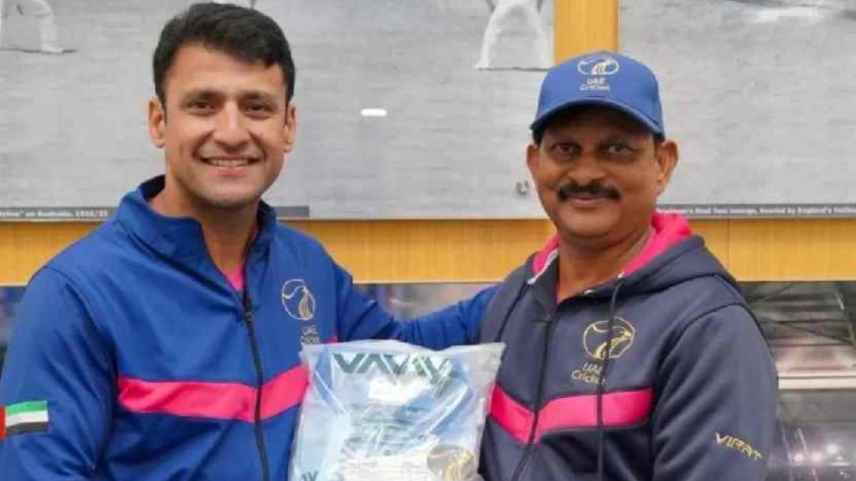 UAE head coach Lalchand Rajput with fast bowling coach Yasir Arafat.