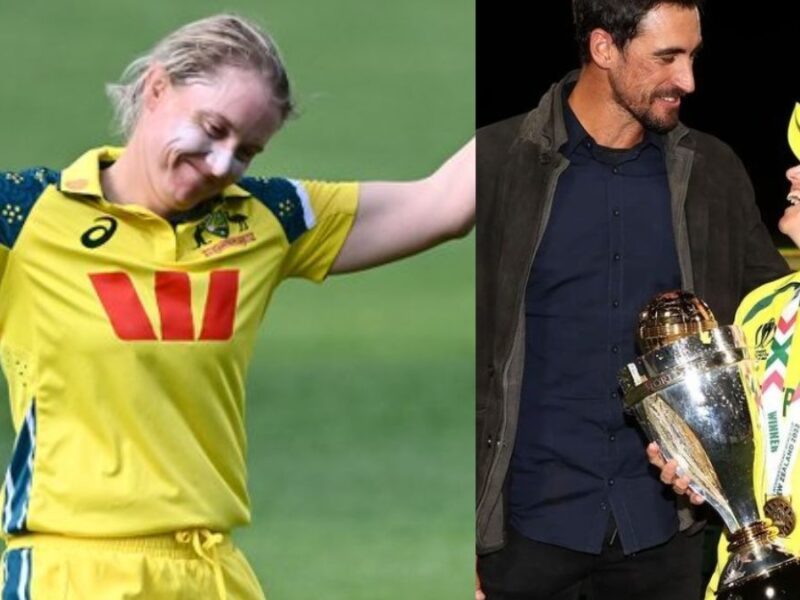 6,6,4,4,4,4,4,4..... Mitchell Starc's wife shines in her farewell match, creating a stir by scoring 158 runs against Team India.