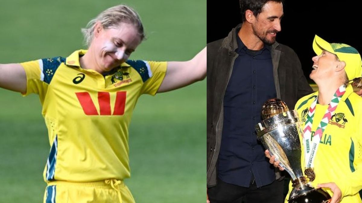 6,6,4,4,4,4,4,4..... Mitchell Starc's wife shines in her farewell match, creating a stir by scoring 158 runs against Team India.