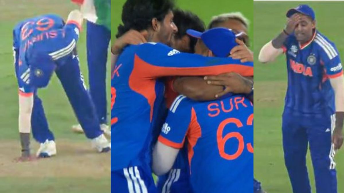 Suryakumar Yadav celebrated the victory by applying the soil from the pitch to his forehead and then kissing it with his lips. The other players were not far behind.