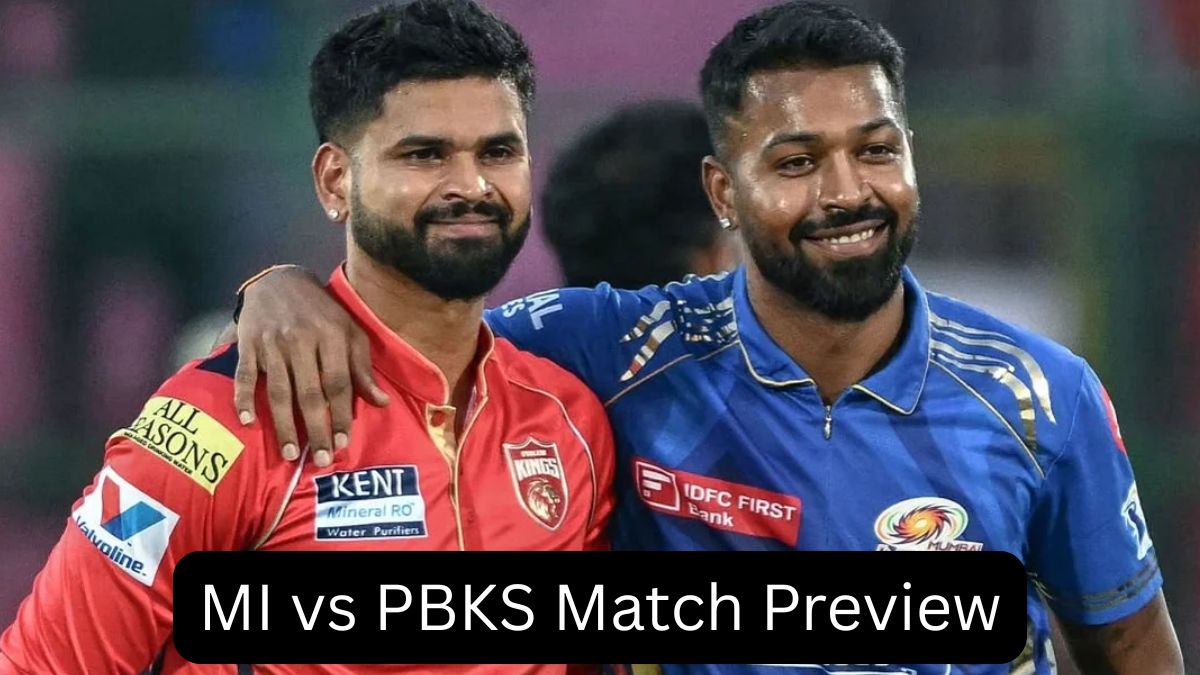 MI vs PBKS Match Preview: Who Will Take the Win? Get Complete Details—Head-to-Head, Playing XI, Pitch Report, and Weather Forecast.