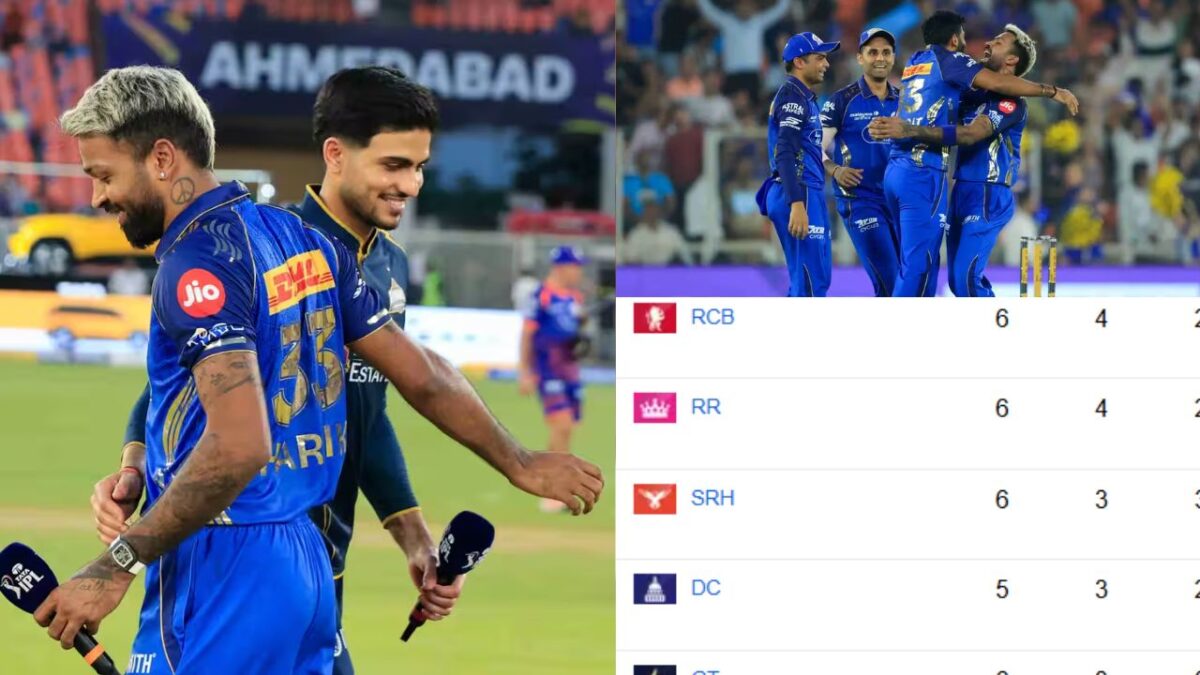 GT vs MI मैच के बाद IPL 2026 Points Table में उथल-पुथल, मुंबई को तीन स्थान का फायदा, गुजरात को हुआ तगड़ा नुकसान