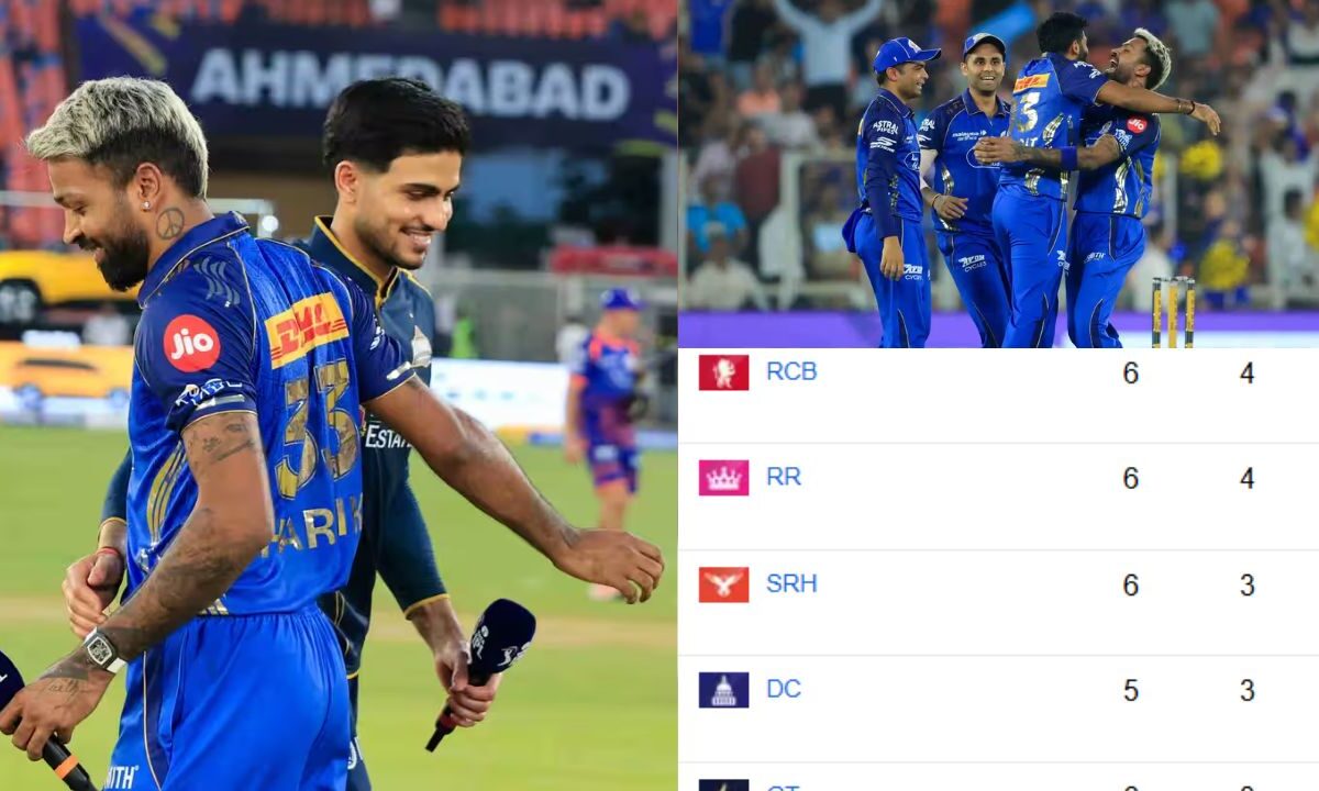 GT vs MI मैच के बाद IPL 2026 Points Table में उथल-पुथल, मुंबई को तीन स्थान का फायदा, गुजरात को हुआ तगड़ा नुकसान