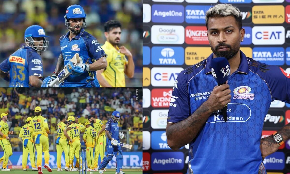 MI vs CSK: चेन्नई के खिलाफ मुंबई की बड़ी हार से Hardik Pandya का फूटा गुस्सा, मुंबई के बल्लेबाजों की लगाई क्लास; अब करेंगे ढेर सारे बदलाव 1