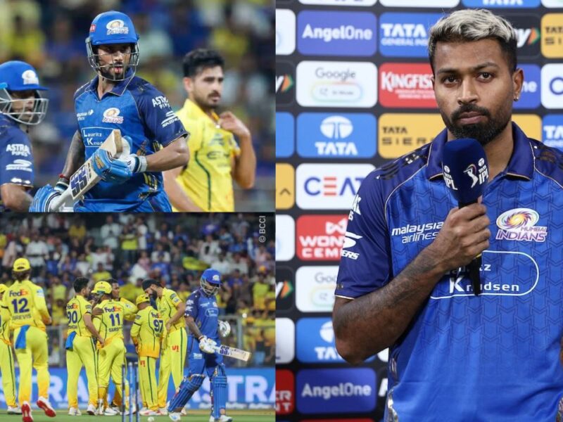 MI vs CSK: चेन्नई के खिलाफ मुंबई की बड़ी हार से Hardik Pandya का फूटा गुस्सा, मुंबई के बल्लेबाजों की लगाई क्लास; अब करेंगे ढेर सारे बदलाव