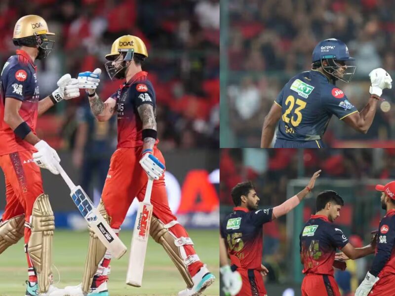 RCB vs GT: बेंगलुरु ने गुजरात को 5 विकेट से हराया, विराट-पडीक्कल ने जड़े अर्धशतक, सुदर्शन का शतक गया बेकार