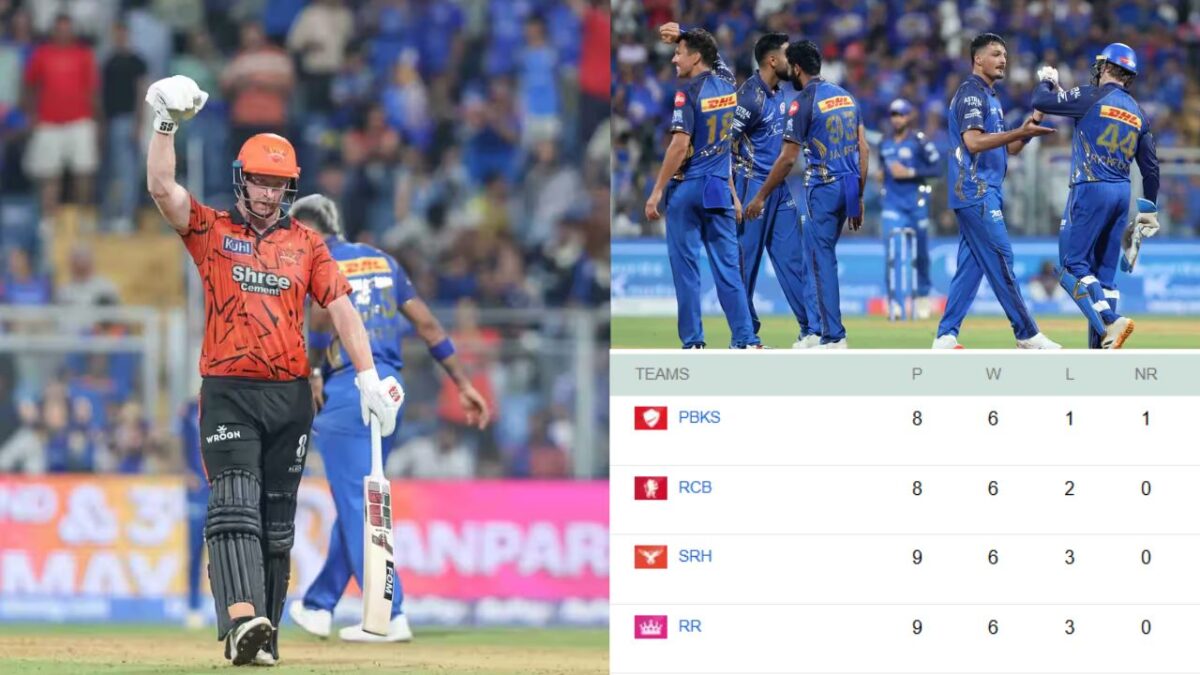 MI vs SRH मैच के बाद IPL 2026 Points Table: हैदराबाद को लगातार पांचवीं जीत से जबरदस्त फायदा, राजस्थान को हुआ नुकसान, प्लेऑफ की रेस से मुंबई बाहर