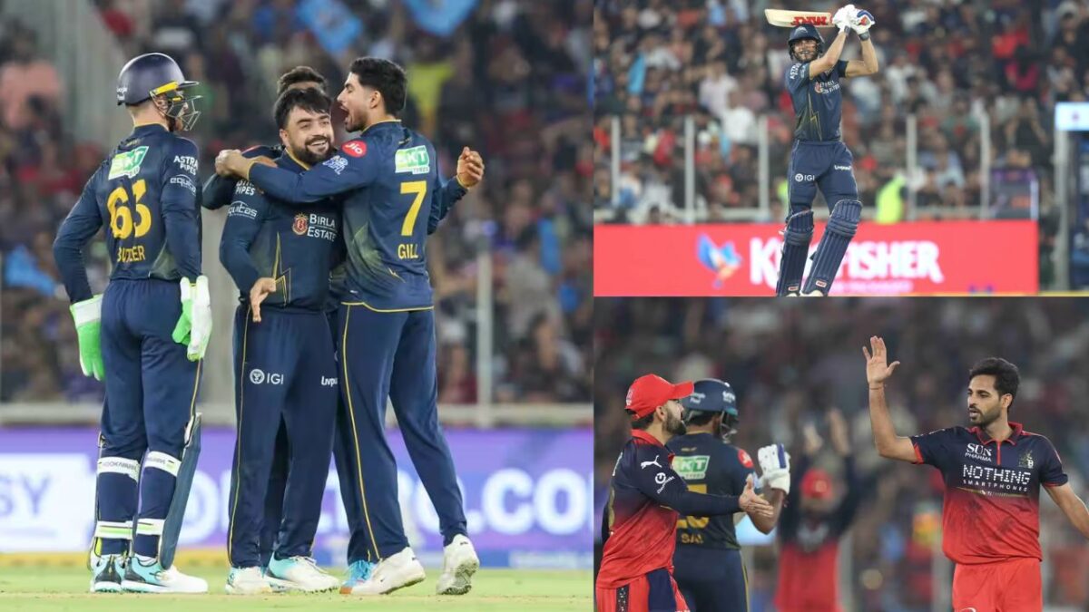 GT vs RCB: गुजरात ने बेंगलुरु को 4 विकेट से हराया, गिल ने 238.88 के स्ट्राइक रेट से मचाई तबाही; भुवनेश्वर कुमार की घातक गेंदबाजी बेकार 1
