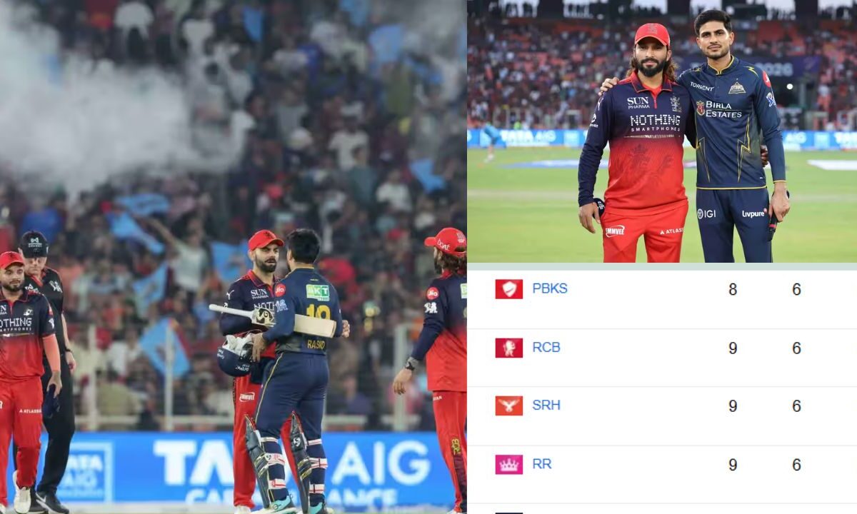 GT vs RCB मैच के बाद IPL 2026 Points Table: बेंगलुरु को हार से लगा तगड़ा झटका, गुजरात जीत के बावजूद टॉप-4 से बाहर