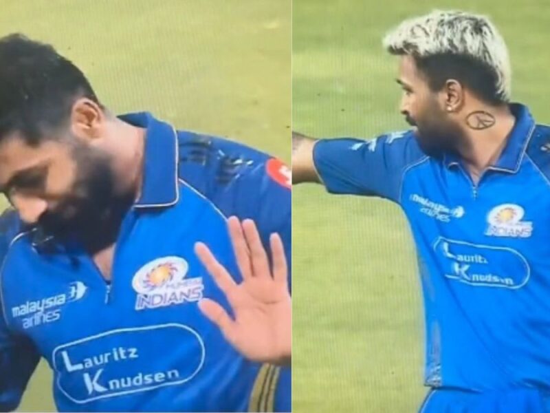 LIVE मैच में हुआ हाई-वोल्टेज ड्रामा, Hardik Pandya–Jasprit Bumrah के बीच नोकझोंक, VIDEO वायरल