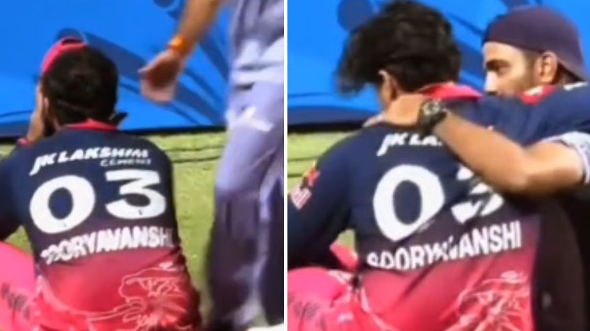 Vaibhav Sooryavanshi breaks down immediately after the match ends